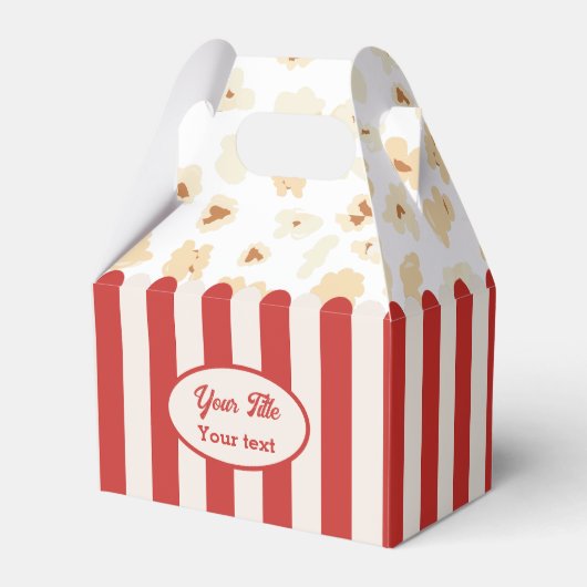 Popcorn Film Party Verjaardagsfeest Thema Bedankdoosjes (Voorkant Zijde)