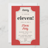 Popcorn Film Ticket Party Verjaardagsfeestje Thema Kaart (Voorkant)