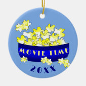 Popcorn Film Tijd  Keramisch Ornament (Voorkant)