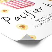 Popcorn - fopspeen jacht baby shower spel poster (Hoek)