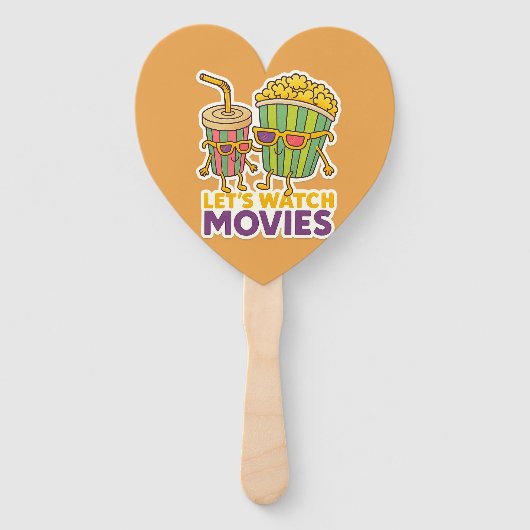 Popcorn & Frisdrank Duo – Filmavond Sfeer Handwaaier (Voorkant)