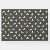 Popcorn Gastenboek (donkergrijs & botergeel) (Achterkant)