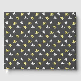 Popcorn Gastenboek (donkergrijs & botergeel)