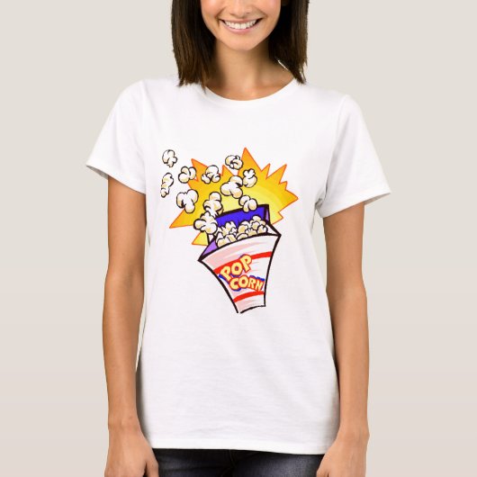 popcorn geanimeerd t-shirt (Voorkant)