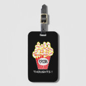 Popcorn Gedachten Positieve Mindset Bagagelabel (Voorkant (verticaal))