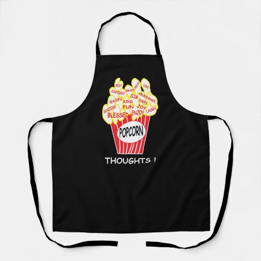 Popcorn Gedachten Positieve Mindset Schort (Voorkant)