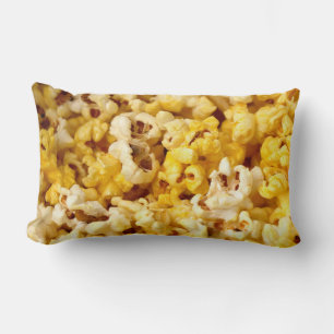Popcorn gekleurd / zwart en wit kussen