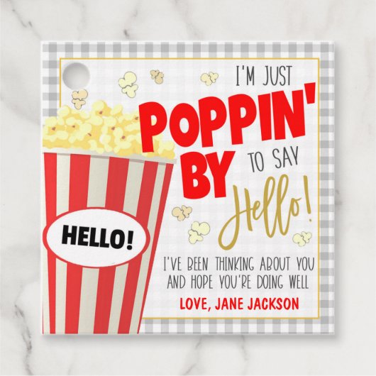 Popcorn Gift Label (Voorkant)