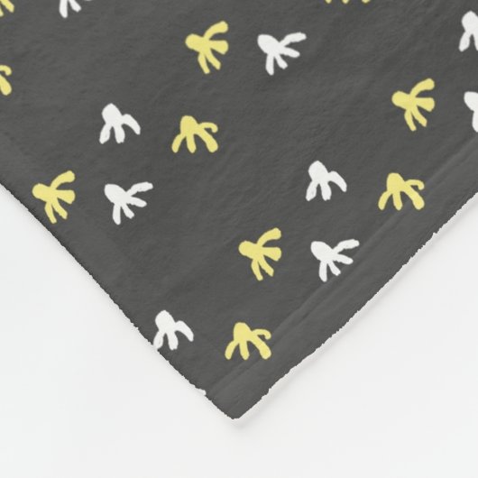 Popcorn Gooi Deken (Donkergrijs & Boter Geel) (Hoek)