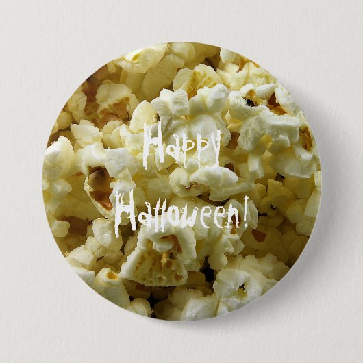 popcorn Halloween Ronde Button 7,6 Cm (Voorkant)