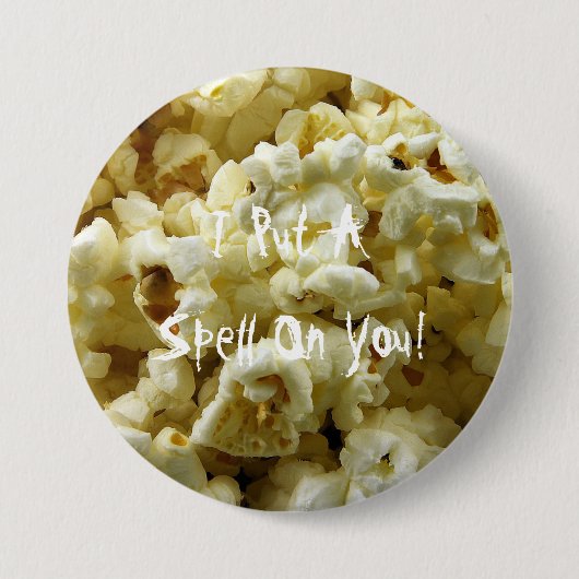 popcorn Halloween Ronde Button 7,6 Cm (Voorkant)