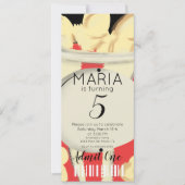 Popcorn Hand Drawn Movies Ticket Style Party I Kaart (Voorkant)