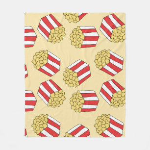Popcorn hand getrokken, kleurrijk naadloos patroon fleece deken