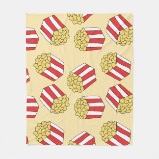 Popcorn hand getrokken, kleurrijk naadloos patroon fleece deken