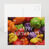 Popcorn Happy Birthday Briefkaart (Voorkant / Achterkant)
