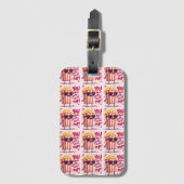 Popcorn Hart Pop Valentijnsdag Ontwerp Bagagelabel (Voorkant (verticaal))