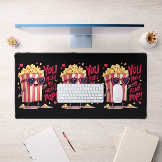 Popcorn Hart Pop Valentijnsdag Ontwerp Bureaumat (Kantoor 1)