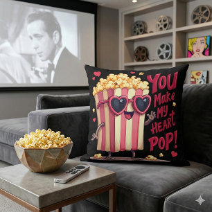 Popcorn Hart Pop Valentijnsdag Ontwerp Kussen