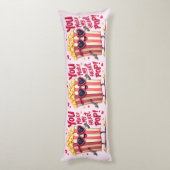 Popcorn Hart Pop Valentijnsdag Ontwerp Lichaamskussen (Achterkant (Verticaal))