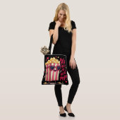 Popcorn Hart Pop Valentijnsdag Ontwerp Tote Bag (Op model)