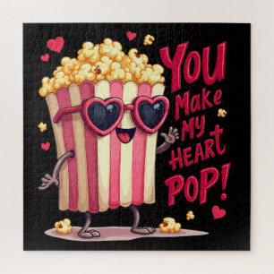 Popcorn Hart Pop Valentijnsontwerp Legpuzzel