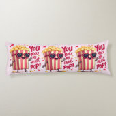 Popcorn Heart Pop Valentine Design Lichaamskussen (Achterkant)