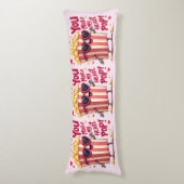 Popcorn Heart Pop Valentine Design Lichaamskussen (Voorkant Verticaal)