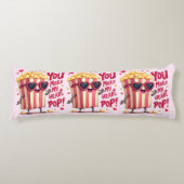 Popcorn Heart Pop Valentine Design Lichaamskussen (Voorkant)
