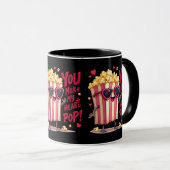 Popcorn Heart Pop Valentine Design Mok (Voorkant rechts)