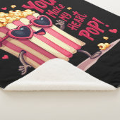 Popcorn Heart Pop Valentine Design Sherpa Deken (3/4)