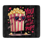 Popcorn Heart Pop Valentine Design Snijplank (Voorkant)