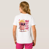 Popcorn Heart Pop Valentine Design T-shirt (Achterkant volledig)