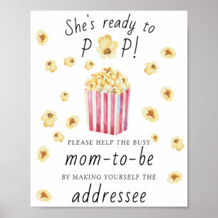 Popcorn - Help de bezige aanstaande moeder geadres Poster