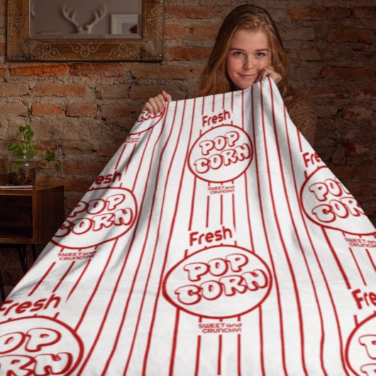 Popcorn Home Movie Theater Fleece Deken