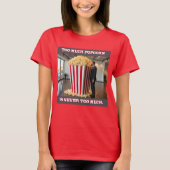 Popcorn Iedereen vrouwen diep rood T-shirt (Voorkant)
