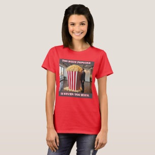 Popcorn Iedereen vrouwen diep rood T-shirt