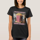 Popcorn Iedereen Vrouwen Zwart T-shirt (Voorkant)
