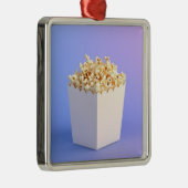 Popcorn in een witte badkuip metalen ornament (Rechts)