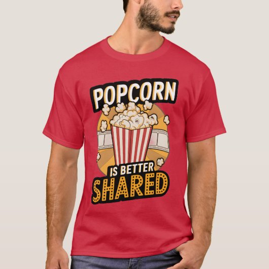 POPCORN IS BETTER SHARED girl T-shirt (Voorkant)