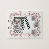 Popcorn Jigzaag Puzzle Legpuzzel (Horizontaal)