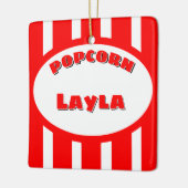 Popcorn Jouw naam Keramisch Ornament (Links)