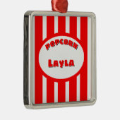 Popcorn Jouw naam Metalen Ornament (Rechts)