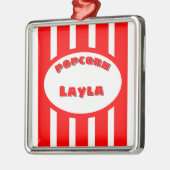 Popcorn Jouw naam Metalen Ornament (Links)