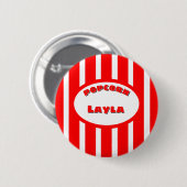 Popcorn Jouw naam Ronde Button 5,7 Cm (Voorkant /achterkant)
