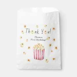 Popcorn Kids Verjaardagsfeest Dank u Bedankzakje