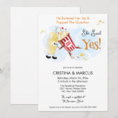 Popcorn Koppel Bruiloft Vragen Kaart (Voorkant / Achterkant)