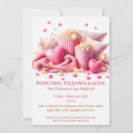 Popcorn Kussens en Liefde - Gezellige Filmavond Fe Kaart