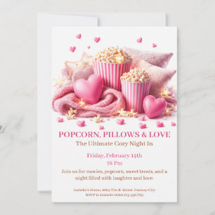 Popcorn Kussens en Liefde - Gezellige Filmavond Fe Kaart