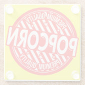 *Popcorn* Label Top Onderzetter Glazen Onderzetter (Achterkant)