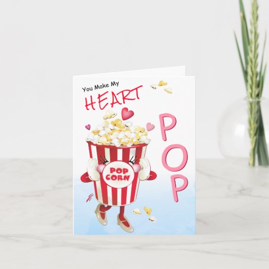 Popcorn Liefde Grappig Kaart (Voorkant)
